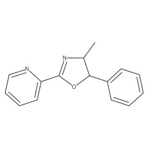 (4S,5S)-4-Methyl-5-phenyl-2-(pyridin-2-yl)-4,5-dihydrooxazole结构式