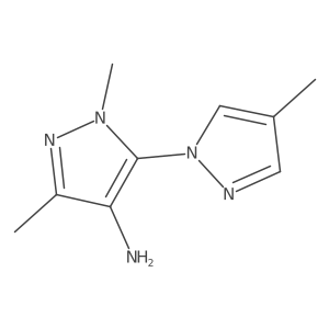 1,3-dimethyl-5-(4-methyl-1H-pyrazol-1-yl)-1H-pyrazol-4-amine Structure