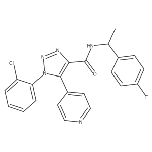 1-(2-chlorophenyl)-N-[1-(4-fluorophenyl)ethyl]-5-(pyridin-4-yl)-1H-1,2,3-triazole-4-carboxamide Structure