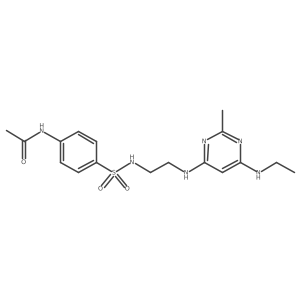 N-(4-(N-(2-((6-(ethylamino)-2-methylpyrimidin-4-yl)amino)ethyl)sulfamoyl)phenyl)acetamide结构式