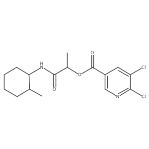[1-[(2-Methylcyclohexyl)amino]-1-oxopropan-2-yl] 5,6-dichloropyridine-3-carboxylate结构式