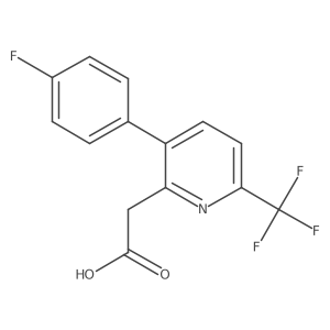 2-(3-(4-Fluorophenyl)-6-(trifluoromethyl)pyridin-2-yl)acetic acid结构式