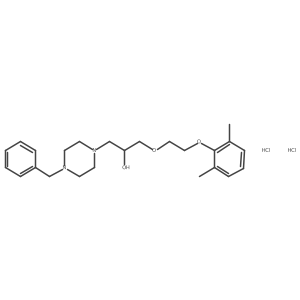 1-(4-Benzylpiperazin-1-YL)-3-[2-(2,6-dimethylphenoxy)ethoxy]propan-2-OL dihydrochloride Structure