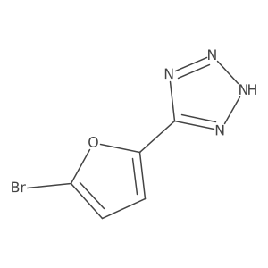 5-(5-bromofuran-2-yl)-1H-1,2,3,4-tetrazole结构式