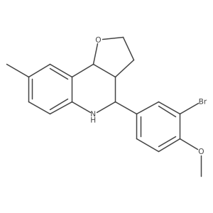 (3aS,4R,9bS)-4-(3-bromo-4-methoxyphenyl)-8-methyl-2,3,3a,4,5,9b-hexahydrofuro[3,2-c]quinoline结构式