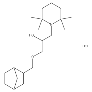 1-((1R,4S)-bicyclo[2.2.1]heptan-2-ylmethoxy)-3-(2,2,6,6-tetramethylpiperidin-1-yl)propan-2-ol hydrochloride结构式