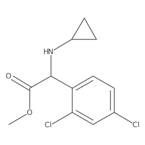 Methyl 2-(cyclopropylamino)-2-(2,4-dichlorophenyl)acetate结构式