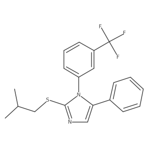 2-(isobutylthio)-5-phenyl-1-(3-(trifluoromethyl)phenyl)-1H-imidazole结构式