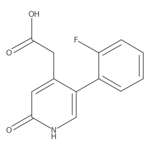 5-(2-Fluorophenyl)-1,2-dihydro-2-oxo-4-pyridineacetic acid结构式