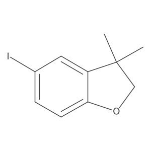 5-Iodo-3,3-dimethyl-2,3-dihydro-1-benzofuran结构式
