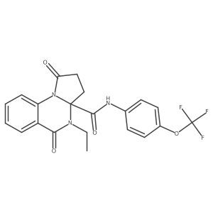 4-ethyl-1,5-dioxo-N-[4-(trifluoromethoxy)phenyl]-2,3,4,5-tetrahydropyrrolo[1,2-a]quinazoline-3a(1H)-carboxamide Structure