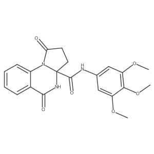1,5-dioxo-N-(3,4,5-trimethoxyphenyl)-2,3,4,5-tetrahydropyrrolo[1,2-a]quinazoline-3a(1H)-carboxamide结构式