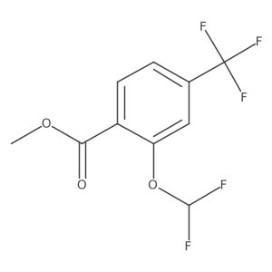 2-Difluoromethoxy-4-trifluoromethyl-benzoic acid methyl ester Structure