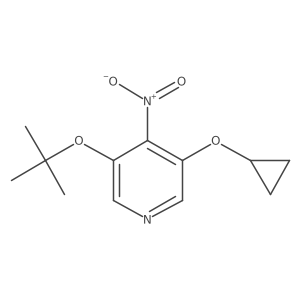 3-Tert-butoxy-5-cyclopropoxy-4-nitropyridine结构式