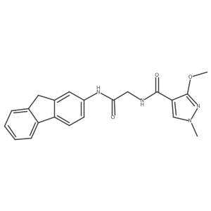 N-(2-((9H-fluoren-2-yl)amino)-2-oxoethyl)-3-methoxy-1-methyl-1H-pyrazole-4-carboxamide Structure