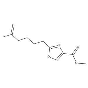 2-(5-Oxo-hexyl)-oxazole-4-carboxylic acid methyl ester Structure
