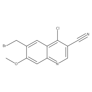 6-(Bromomethyl)-4-chloro-7-methoxyquinoline-3-carbonitrile结构式