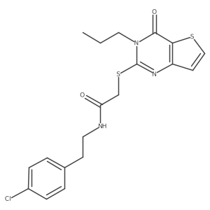 N-[2-(4-chlorophenyl)ethyl]-2-[(4-oxo-3-propyl-3,4-dihydrothieno[3,2-d]pyrimidin-2-yl)sulfanyl]acetamide Structure