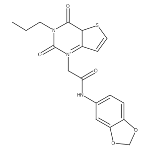 N-(1,3-benzodioxol-5-yl)-2-(2,4-dioxo-3-propyl-4aH-thieno[3,2-d]pyrimidin-1-ium-1-yl)acetamide Structure