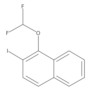 1-(Difluoromethoxy)-2-iodonaphthalene结构式