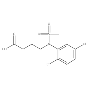 4-[(2,5-Dichlorophenyl)(methylsulfonyl)amino]butanoic acid结构式