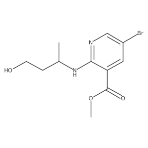 Methyl 5-bromo-2-[(3-hydroxy-1-methylpropyl)amino]-3-pyridinecarboxylate Structure