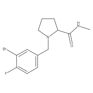 1-(3-Bromo-4-fluorobenzyl)-N-methylpyrrolidine-2-carboxamide Structure