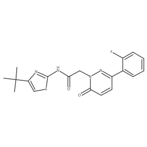 N-[(2Z)-4-tert-butyl-1,3-thiazol-2(3H)-ylidene]-2-[3-(2-fluorophenyl)-6-oxopyridazin-1(6H)-yl]acetamide Structure