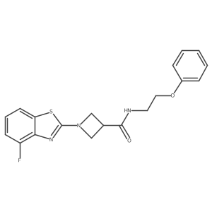 1-(4-fluorobenzo[d]thiazol-2-yl)-N-(2-phenoxyethyl)azetidine-3-carboxamide结构式