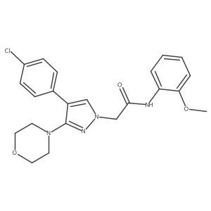2-[4-(4-chlorophenyl)-3-(morpholin-4-yl)-1H-pyrazol-1-yl]-N-(2-methoxyphenyl)acetamide结构式
