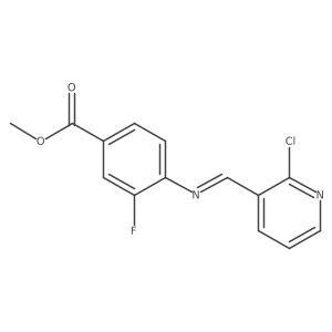 methyl 4-[(E)-[(2-chloropyridin-3-yl)methylidene]amino]-3-fluorobenzoate Structure