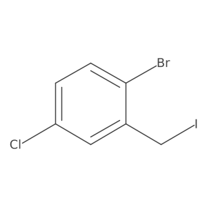 1-Bromo-4-chloro-2-(iodomethyl)benzene结构式