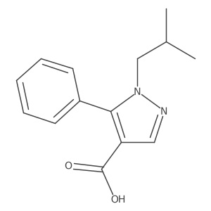 1-(2-methylpropyl)-5-phenyl-1H-pyrazole-4-carboxylic acid Structure