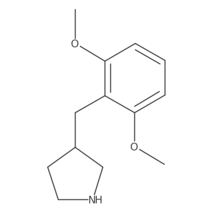 3-[(2,6-Dimethoxyphenyl)methyl]pyrrolidine Structure