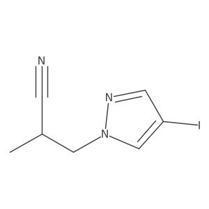 3-(4-Iodopyrazolyl)-2-methylpropanenitrile结构式