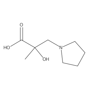 2-Hydroxy-2-methyl-3-(pyrrolidin-1-yl)propanoic acid结构式