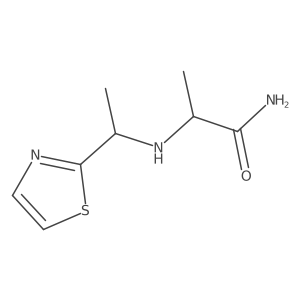 Propanamide, 2-[[1-(2-thiazolyl)ethyl]amino]- Structure