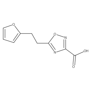 5-(2-(Furan-2-yl)ethyl)-1,2,4-oxadiazole-3-carboxylic acid结构式