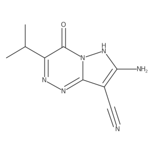 7-Amino-3-isopropyl-4-oxo-1,4-dihydropyrazolo[5,1-c][1,2,4]triazine-8-carbonitrile结构式