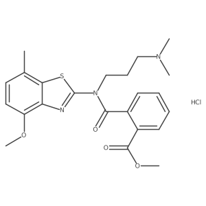 Methyl 2-((3-(dimethylamino)propyl)(4-methoxy-7-methylbenzo[d]thiazol-2-yl)carbamoyl)benzoate hydrochloride Structure