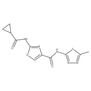 2-(cyclopropanecarboxamido)-N-(5-methyl-1,3,4-thiadiazol-2-yl)oxazole-4-carboxamide Structure