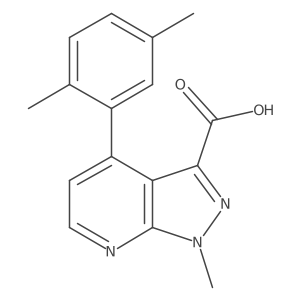 4-(2,5-Dimethylphenyl)-1-methyl-1H-pyrazolo[3,4-b]pyridine-3-carboxylic acid结构式