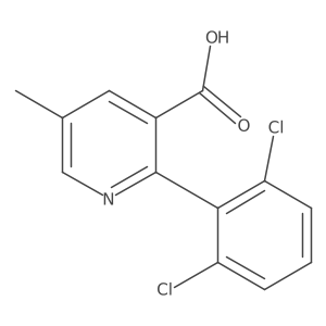 2-(2,6-Dichlorophenyl)-5-methylnicotinic acid结构式
