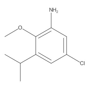 5-Chloro-2-methoxy-3-(propan-2-yl)aniline结构式