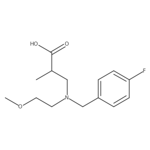 Propanoic acid, 3-[[(4-fluorophenyl)methyl](2-methoxyethyl)amino]-2-methyl- Structure