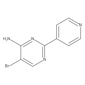 5-Bromo-2-(pyridin-4-yl)pyrimidin-4-amine结构式