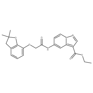 Ethyl 5-(2-((2,2-dimethyl-2,3-dihydrobenzofuran-7-yl)oxy)acetamido)pyrazolo[1,5-a]pyridine-3-carboxylate Structure