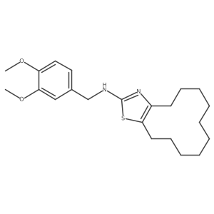 N-(3,4-dimethoxybenzyl)-4,5,6,7,8,9,10,11,12,13-decahydrocyclododeca[d][1,3]thiazol-2-amine结构式