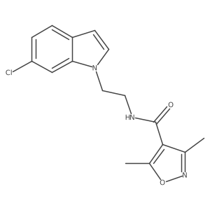 N-[2-(6-chloro-1H-indol-1-yl)ethyl]-3,5-dimethyl-4-isoxazolecarboxamide Structure