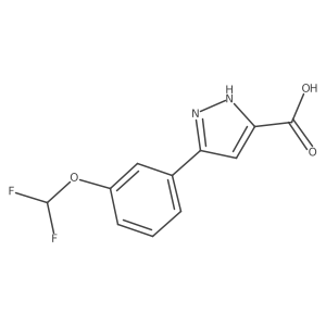 5-(3-Difluoromethoxy-phenyl)-2H-pyrazole-3-carboxylic acid结构式